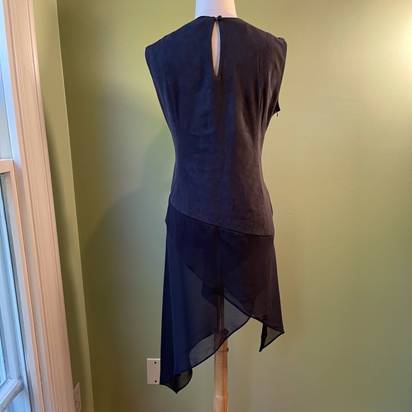 Soft Surroundings Black Sleeveless Handkerchief Hem Tunic Top, Size Medium - Picture 6 of 9